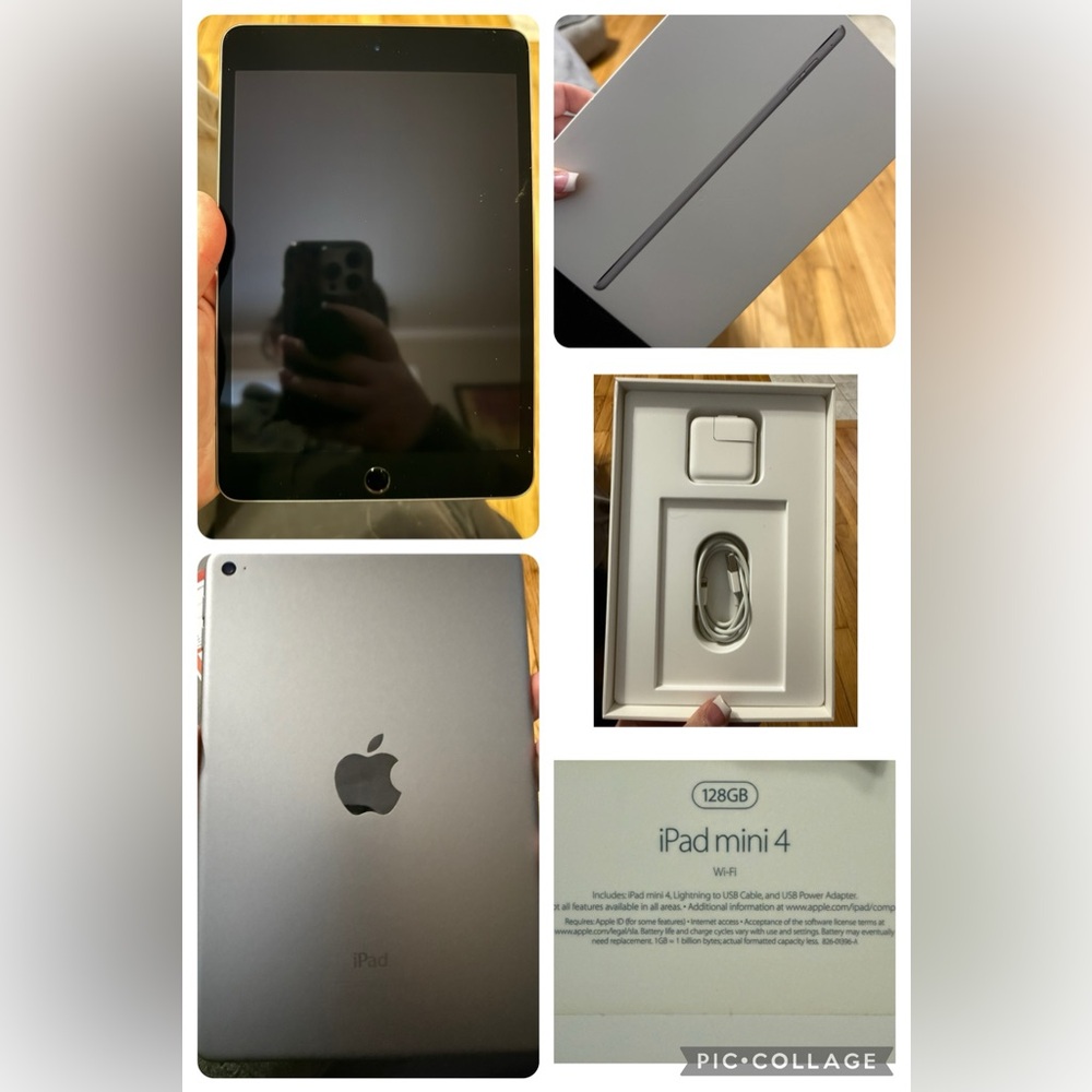 IPad mini 4th generation with all original parts and Otterbox case.
